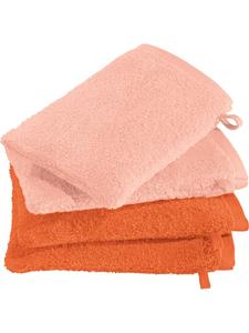 Erwin Müller Набор из 4 махровых салфеток для умывания, Bühl, абрикосово-оранжевого цвета