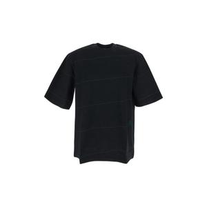 Полосатая хлопковая футболка Burberry, черный