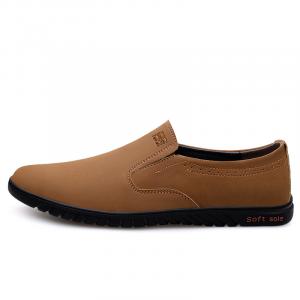 Mulinsen Мужские повседневные туфли мужские низкие черно-коричневые коричневые, цвет Brown[Leather Shoe Size: Size 40 in This Model = Sports Shoe Size 41]