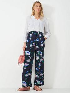 Брюки Dion Barge с цветочным принтом Crew Clothing, Blue