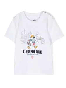 Футболка с принтом Timberland Kids, белый