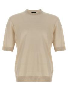 Футболка из льна и хлопка Zanone, белый