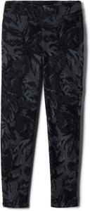 Columbia Girls' Glacial Printed Legging, Soft Fleece, Black Landscape Print