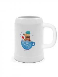 Пивная кружка с изображением моли, пена для ванны без слогана, белого цвета Mr. & Mrs. Panda