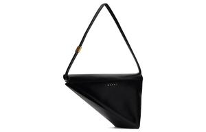 Marni Женская сумка через плечо из полированной синтетической кожи, черная