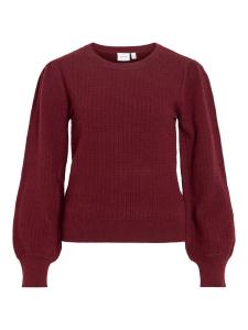 VILA Свитер 'VIMABLE' в винно-красном цвете