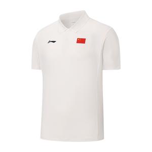 Футболка поло Li-Ning Honor Gold Logo Collection 26 Spring Sports спонсированная унисекс