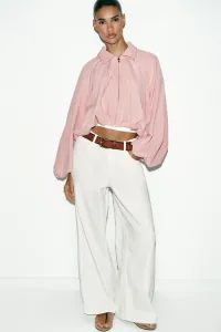 Zara Куртка-бомбер с пышными рукавами