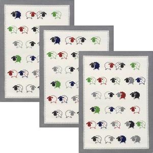 Кухонное полотенце Kracht 3er-Pack Schäfchen, серый - текстиль - 50 x 1 x 70 см