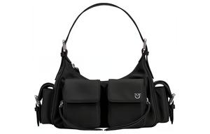 PINKO Полиуретановая женская сумка большая черная