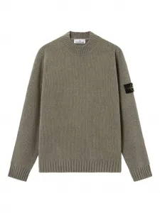 Джемпер с круглым вырезом Stone Island, зеленый