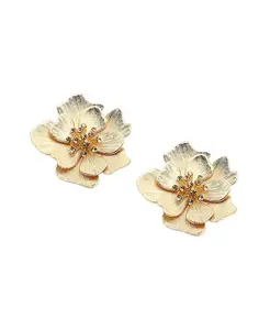 Женские серьги-гвоздики с цветами Sohi, gold