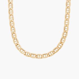 24-дюймовая полированная якорная цепь из 14-каратного желтого золота (3,8 мм) Blue Nile