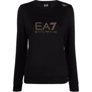 Футболка Ea7 Stud Detailed с длинными рукавами EMPORIO ARMANI, черный