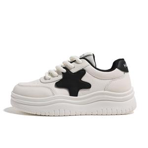 Женские противоскользящие износостойкие низкие кеды для скейтбординга HUANQIU бело-черные, бело-красные