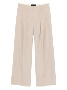 Льняные брюки с защипами Federico Cina, бежевый