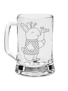 Пивная кружка с астрологическим рисунком рыб, без слов, прозрачная Mr. & Mrs. Panda