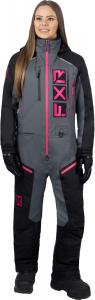 Женский утепленный монокомбинезон FXR Recruit F A S T, Black/Charcoal/Fuchsia