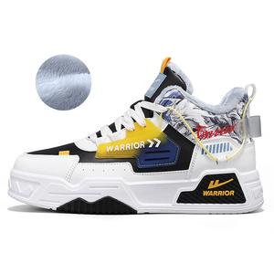 Кроссовки WARRIOR Skateboarding Shoes Men Mid-top White/Black, белый/черный