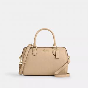 Сумка-сатчел Rowan от Coach Outlet из фирменной кожи, Oat