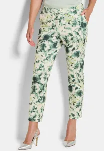 Schmale louisa aus trousers Goldner, Sage White Patterned