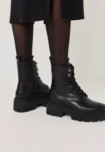 Ботильоны на платформе Tamaris, Black Leather