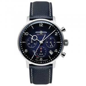 ZEPPELIN Часы Hindenburg Collection Quartz Movement Men's Watch Wrist Watch White Dial Stainless Steel Case, 8086-3 Blue Disc