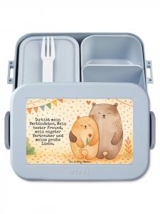 Mr. & Mrs. Panda Дизайн бенто-бокса «Медведь любит тебя» с надписью в пастельно-голубом цвете