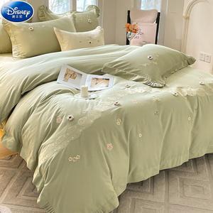 Disney Комплект постельного белья 4 предмета, простыня на резинке 180 см, пододеяльник 200x230 см, 160 нитей, класс А, Eden - Shaoguo Green