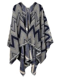 COLLEZIONE ALESSANDRO Кейп 'Marcia' в сером цвете