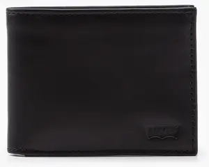 Кошелек Levi's "LEVI'S CASUAL CLASSICS HUNTE COIN BIFOLD - BATWIN", в практичном бумажнике мужской кошелек кожаного формата, черный