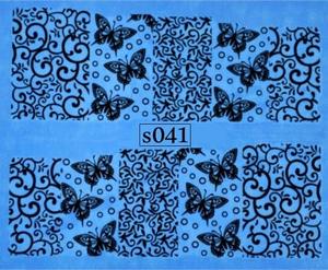 Водные наклейки для ногтей - № S041, Raisin