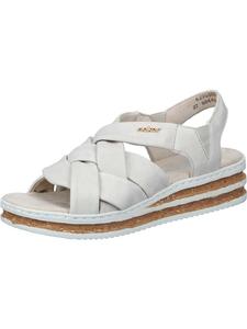 Сандалии на плоской подошве rieker, цвет crema