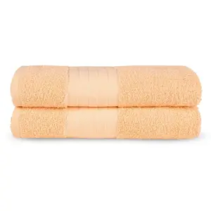Полотенца для ванной Uni, хлопок, махровая ткань, кайма, 500 г/м², однотонные, без подвеса Good Morning, персиковый