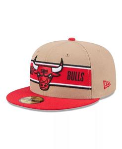 Мужская бежево-красная бейсболка Chicago Bulls 2024 NBA Draft 59FIFTY Fitted Hat New Era