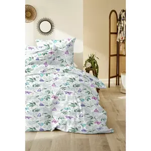 Постельное белье Primera «Постельное белье Primera Renforce Tuffy», со сладкими бабочками, цвет blau