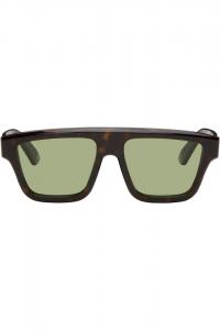 Marni Коричневые солнцезащитные очки Nistakari в стиле ретро-суперфутуристического модерна