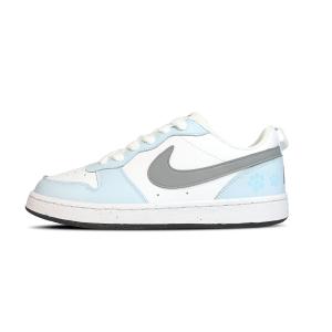 Nike Court Borough Frost Blue Light Claw Abrasion Resistant Low top Kids' Skateboarding Shoes Blue Gray Teenagers
