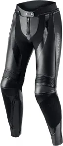 Мотоциклетные брюки REBELHORN Rebel для женщин, кожаные, с защитой коленей и бедер, сменными наколенниками, перфорированными вставками, размеры до 46, Black