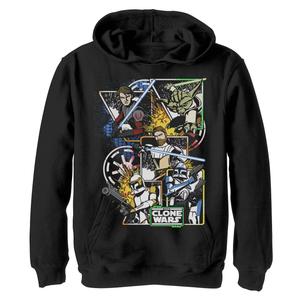 Толстовка с рисунком и панелями комиксов для мальчиков 8–20 лет «Звездные войны: Войны клонов», групповая фотография Star Wars