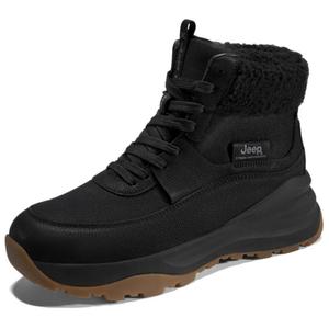 Зимние ботинки Jeep короткие с искусственной овчиной, черный