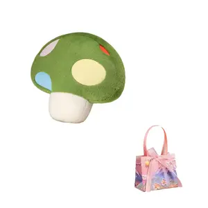 Плюшевая кукла с мультяшным кроликом и грибами высота 40см Runcan, зеленый