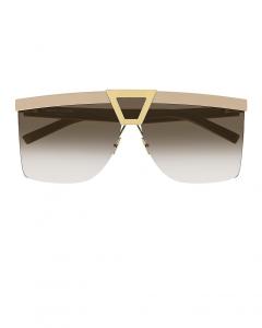 SL 537 Дворцовые солнцезащитные очки Saint Laurent, цвет Ivory, Gold, & Gradient Brown