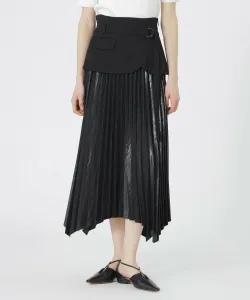 Комбинированная плиссированная юбка Камар Loveless, цвет Black