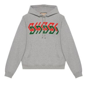 Худи Gucci Chain Print Hoodie, Medium Grey/Multicolor