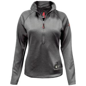 Женская футболка-пуловер с подогревом на 5 В и молнией до половины длины. ActionHeat, Heather Grey