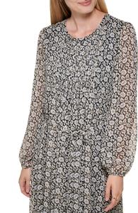 Женское мини-платье Tommy Hilfiger с рукавами-фонариками, плиссировкой спереди и завязкой на талии, Samba Multi