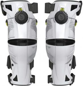 Мотоциклетный наколенник Mobius X8 для взрослых, для бездорожья - бело-желтый / размер S