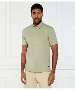 Рубашка Straight fit Hugo, зеленый