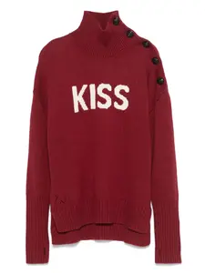 Свитер вязки интарсия Zadig & Voltaire Kids, красный